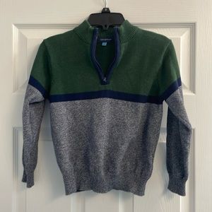 Andy and Evan sweater with zip front